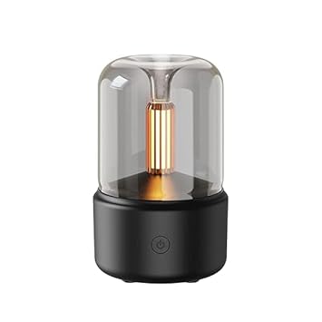 2 in 1 Table Lamp and Air Humidifier for Room Moisture, Essential Oil Diffuser, Cool Mist Humidifier & Warm Lights Auto Shut-Off Function, Aroma Diffuser for Home, Car, Office...