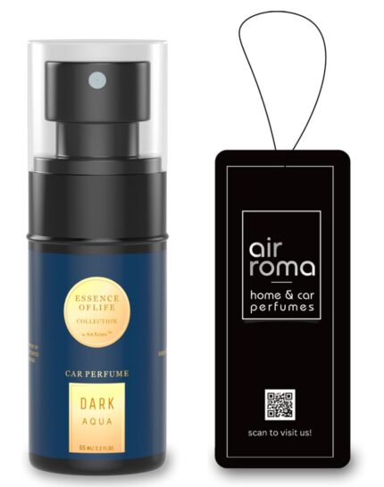 AIR-ROMA Dark Aqua Premium Car Perfume | Fine Fragrance Car Air Freshener | Anti Tobacco Anti Odour Technology | Car Accessory Interior Fabric Spray | 400+ Long Lasting Air...