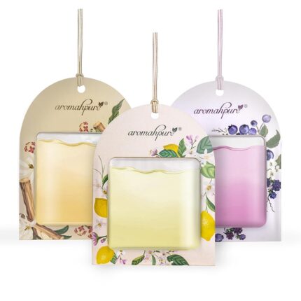Aromahpure Gel Wink Hanging Car Perfume - Assorted Pack of 3 | Long-Lasting Gel Based Car Air Freshener | Car Accessories | Last Up to 30 Days