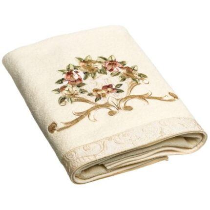 Avanti Linens Rosefan Bath Towel, Ivory