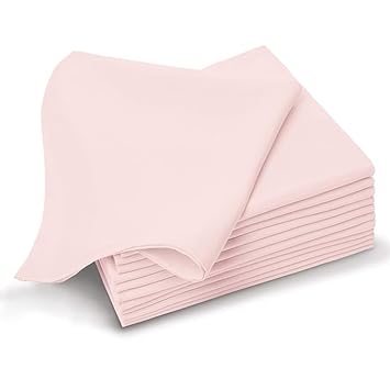 BED & BATH LINEN Premium Damask Napkins Size 55cm x 55cm (Pink) Set of 12