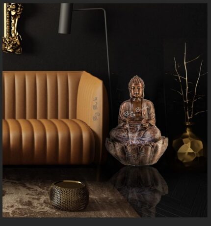 Big Bulk White Kamal/Lotus Big Indoor Fountain Outdoor Fountain with Led Lights for Home Decor and Office Decoration Or Gifting/Anniversary (Size : 65 x 65 x 90 cm) (Copper)