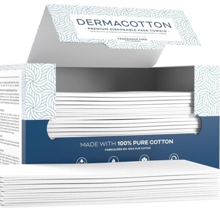 DERMACOTTON Value Pack [80 Disposable Cotton Towels], 10X8 Inches
