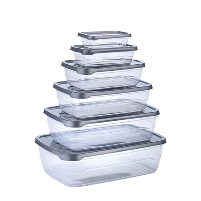 Dialust Rectangular Plastic Food Storage Container with Air Tight Lid Kitchen Container Meat Box Fridge and Freezer Storage Boxes Bowl - 225ml, 325ml, 650ml, 1250ml, 2200ml,...