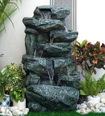 EXPLEASIA Rainforest Water Fall Water Fountain, Water Fountain for Home Big Size, Water Fountain for Garden, Water Fountain for Home vastu, Fountain for Home décor Waterfall...