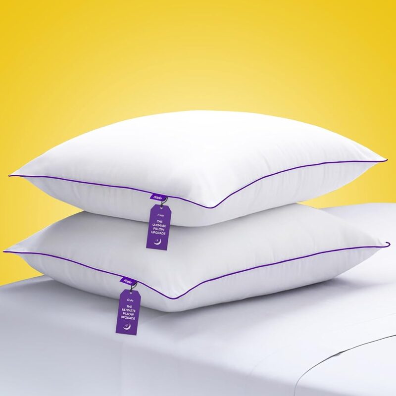Frido Ultimate Cozy Sleeping Pillow | (High Density) Gel Microfiber Bed Pillow | Breathable & Hypo-Allergenic Cushion for Bed | Bed Pillow for Long Lasting Fluffiness | King...