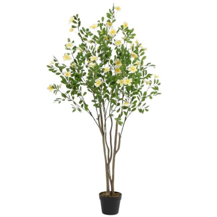 Garden Art Artificial Plant with Pot| Real Touch Elegant Indoor Home, Office,Party, Wedding Decor (GAJW3531)(Magnolia 140cm)