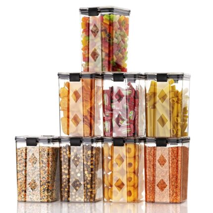 GOLWYN Air Tight Containers For Kitchen Storage Set, Container For Kitchen Storage Set, Kitchen Organizer And Kitchen Accessories Items & Storage (1100 ML Set Of...