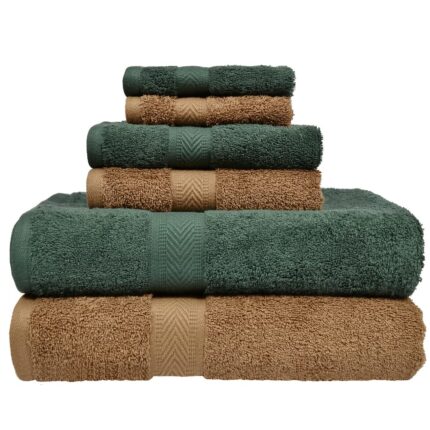 haus & kinder 100% Cotton Towel Set of 6-2 Bath, 2 Hand, 2 Face, Quick Dry Highly Absorbent, Super Soft Bathroom Towels for Couple, Men, Women, Gym, Pool, & Giftings - 500 GSM,...
