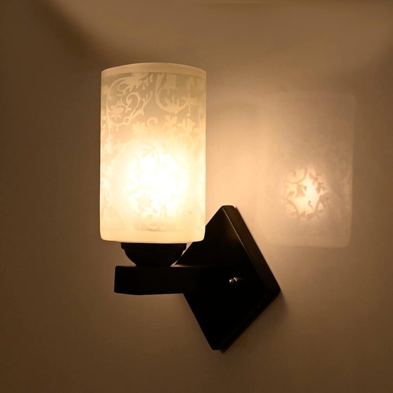 Mahganya Industries Designer Home Decorative Modern Wall lamp for Living Room, Bedside, Bedroom, Decorative Light for Indoor Application Without Bulb Wall Lamp9291 (White)