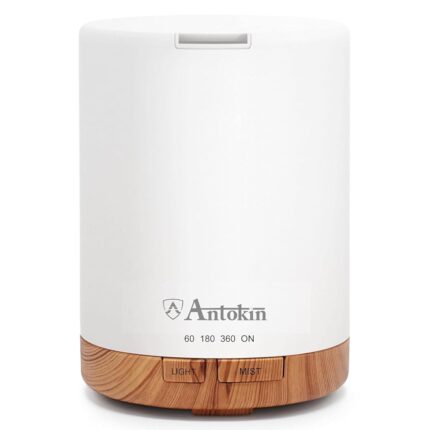 Plastic 300Ml Essential Oil Diffuser, Quiet 5-in-1 Premium Humidifier, Natural Home Fragrance Aroma Diffuser with 7 Led Color Changing Light and Auto-Off Safety Switch