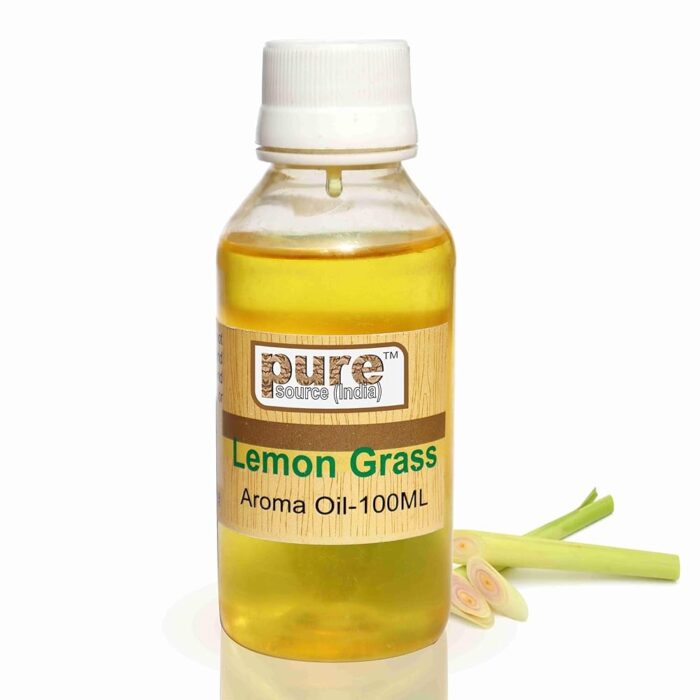 Pure Source India Essential Aroma Oil Lemongrass Pure Natural and Undiluted Dropper Type Pet Bottle (NATURAL; 100 ml Pack)