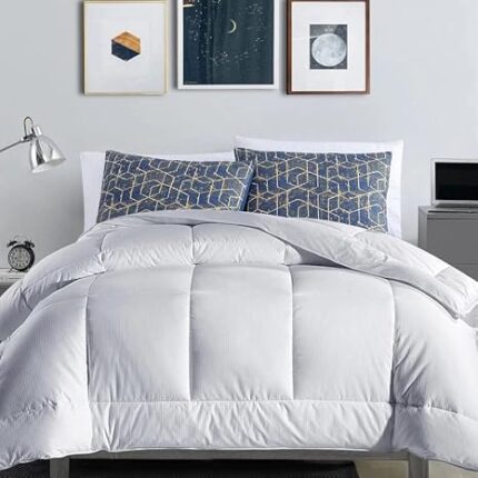 Razzai Microfiber Mammayo Razzai Down Alternative Soft Quilted 300 Gsm All Weather Comforter (90" X 100" Inches/228Cm X 254Cm) - Double Bed Comforters|White| TC - 400