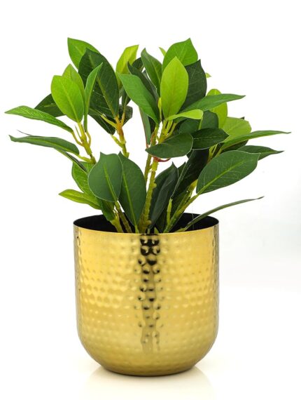 Rust & Shine Urban Loft Garden Pot - Golden Finish | Aesthetic & Modern Style Planter Pot for Botanicals & Flowers | Durable & Sleek Pot for Home, Office, Living Room and...