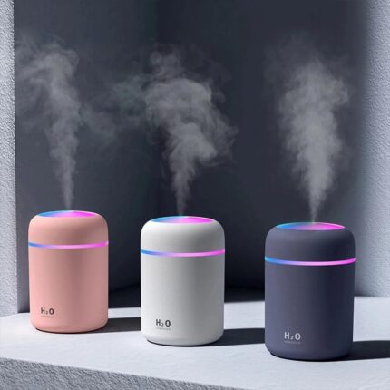 Skyhill 300ml Essential Oil Diffuser & Humidifier | Ultrasonic Quiet Mist | LED Lights | Aromatherapy for Home Office Car Bedroom Spa Yoga | Air Freshener