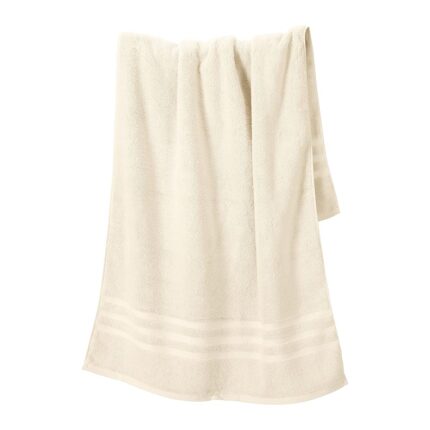 SPREAD SPAIN Cotton Towels for Bath | Towels for Bath Large Size | Miami Bath Towel - Soft & Absorbent | 650 GSM | 1 Piece Bath Towel for Men/Women | 70 cms x 140 cms - Ivory