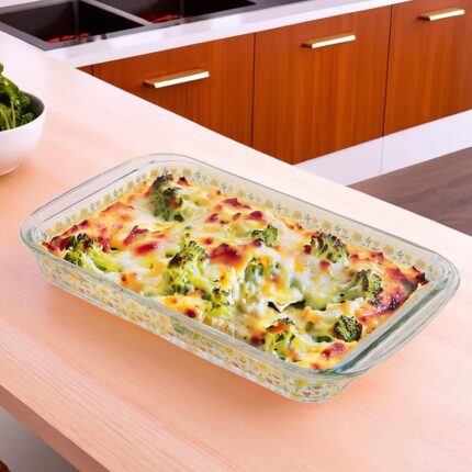 The Better Home Zeno (2.2L) Borosilicate Glass Baking Tray For Microwave Oven | Baking Dish | Diwali Gift | Bake & Serve Dish | Bakeware | Glass Bowl For Microwave | Dishwasher...