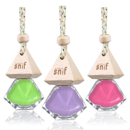 The Old Natural Snif Diamond Hanging oil Car Perfume Combo Pack (3 Free Refill) | Long Lasting Car Freshener with Refill Pack | Combo - Pack of 3 (Jazzy Jasmine, Romantic Rose...
