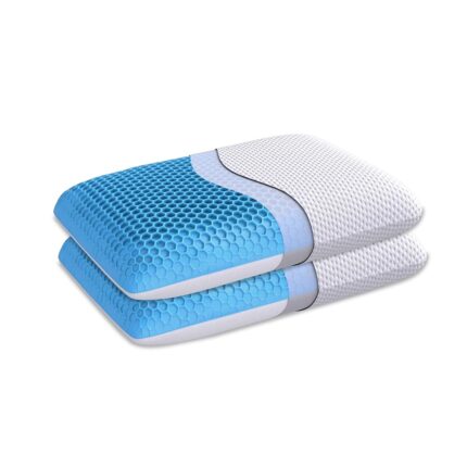 The Sleep Company SmartGRID Hybrid Pillow | Neck & Shoulder Support Sleeping Pillow | Bed Pillow for All Sleepers | Luxe Cotton Viscose Washable Cover | 26 x 16 Inches | 5"...